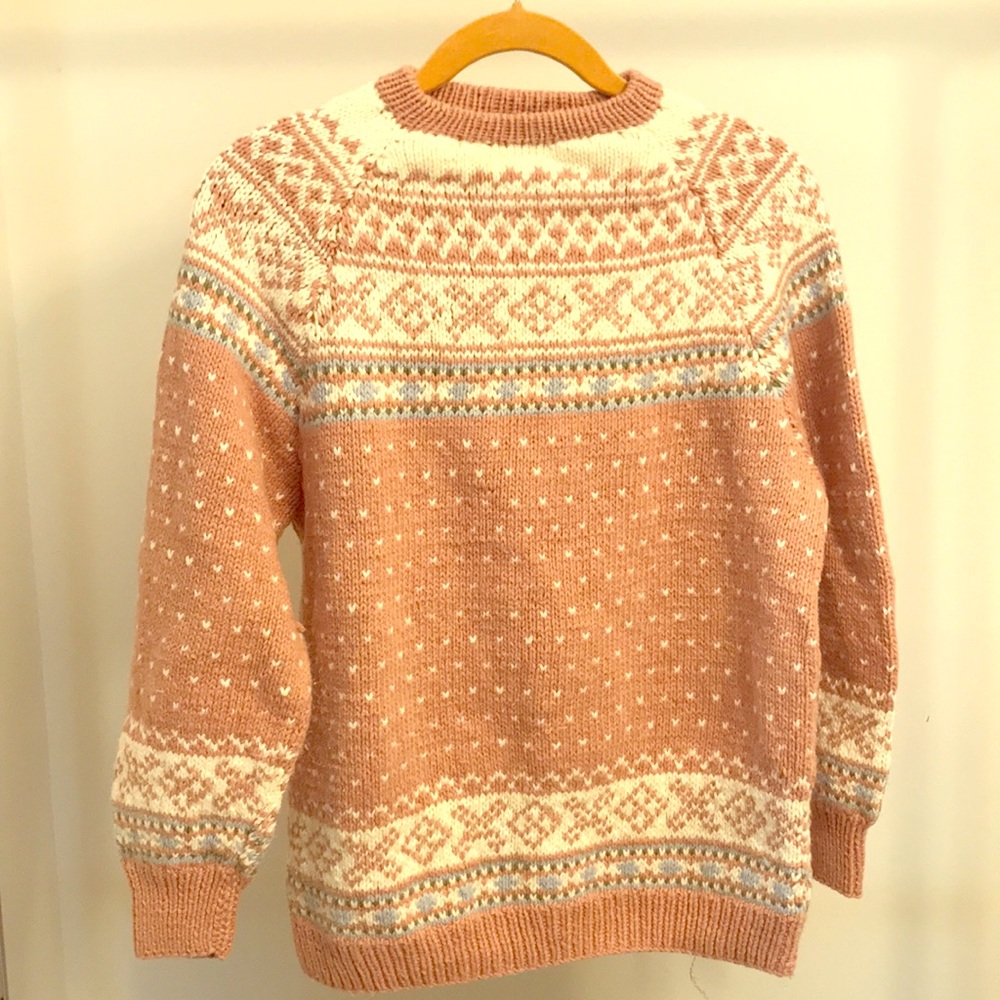 Cotton Hearts Design Sweater - Jane Rhoads